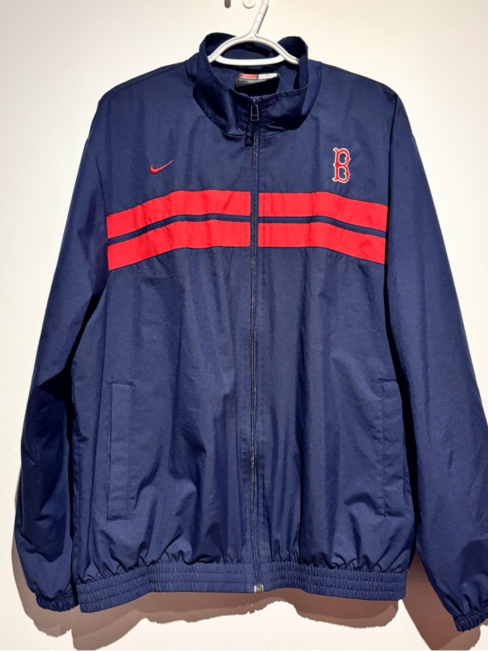 Nike MLB Boston Red Sox Full Zip Windbreaker Jacket Navy Blue L